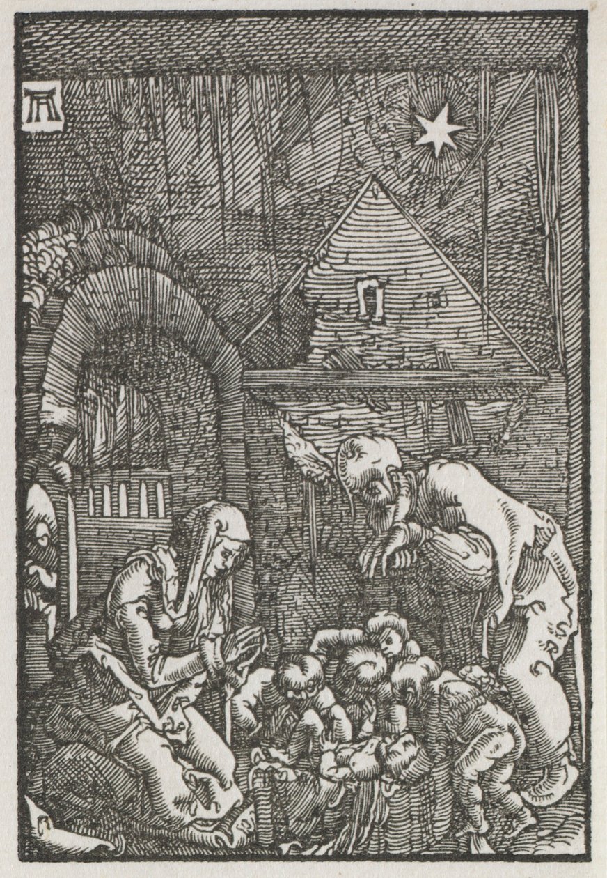 Upadek i odkupienie człowieka: Narodzenia, c. 1515. autorstwa Albrecht Altdorfer