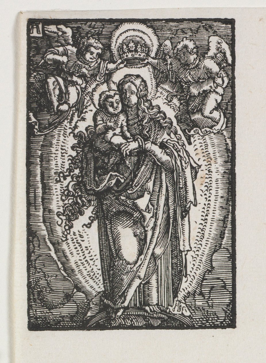 Upadek i odkupienie człowieka: Dziewica jako Królowa Niebios, c. 1513. autorstwa Albrecht Altdorfer