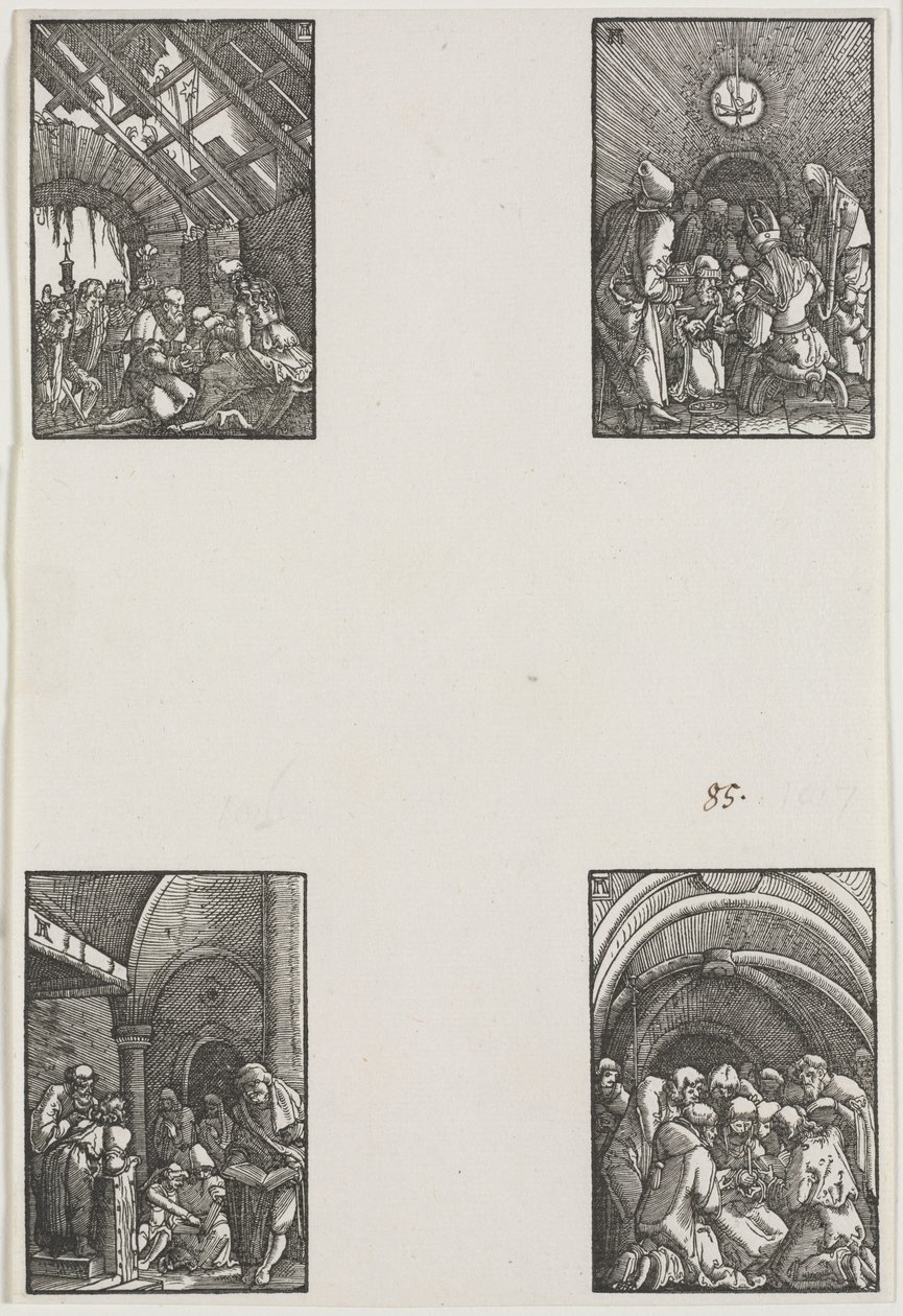 Upadek i odkupienie człowieka, c. 1515. autorstwa Albrecht Altdorfer