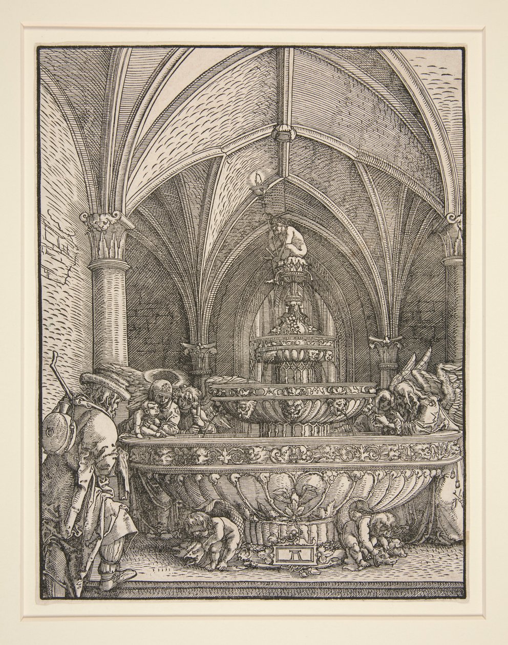 Święta Rodzina w locie do Egiptu przy fontannie autorstwa Albrecht Altdorfer