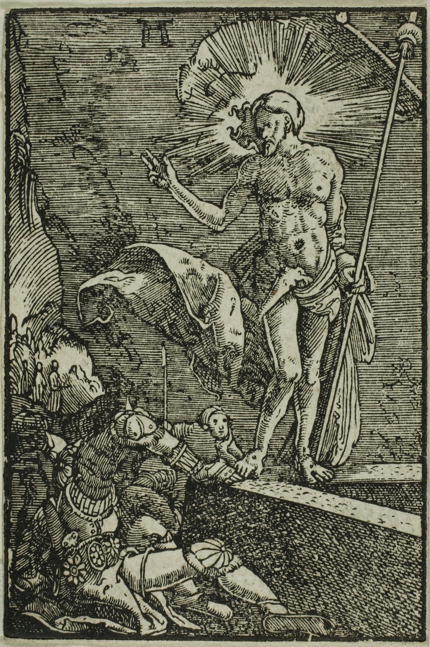Zmartwychwstanie, z Upadku i odkupienia człowieka autorstwa Albrecht Altdorfer