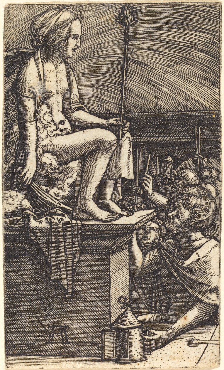 Kurtyzana rzymska (Zemsta Maga Wergiliusza) autorstwa Albrecht Altdorfer