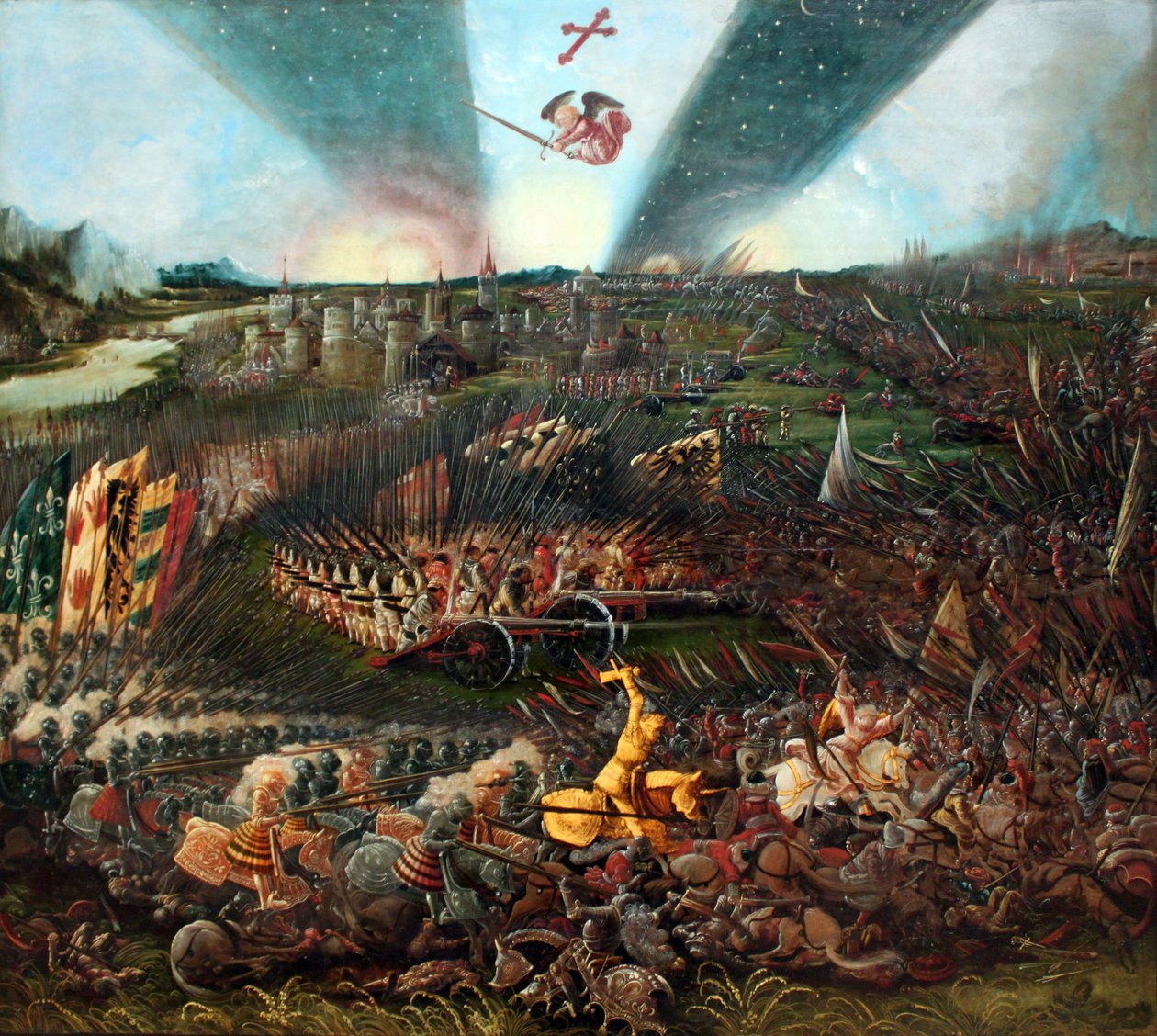 Zwycięstwo Karola Wielkiego nad Awarami pod Ratyzboną autorstwa Albrecht Altdorfer