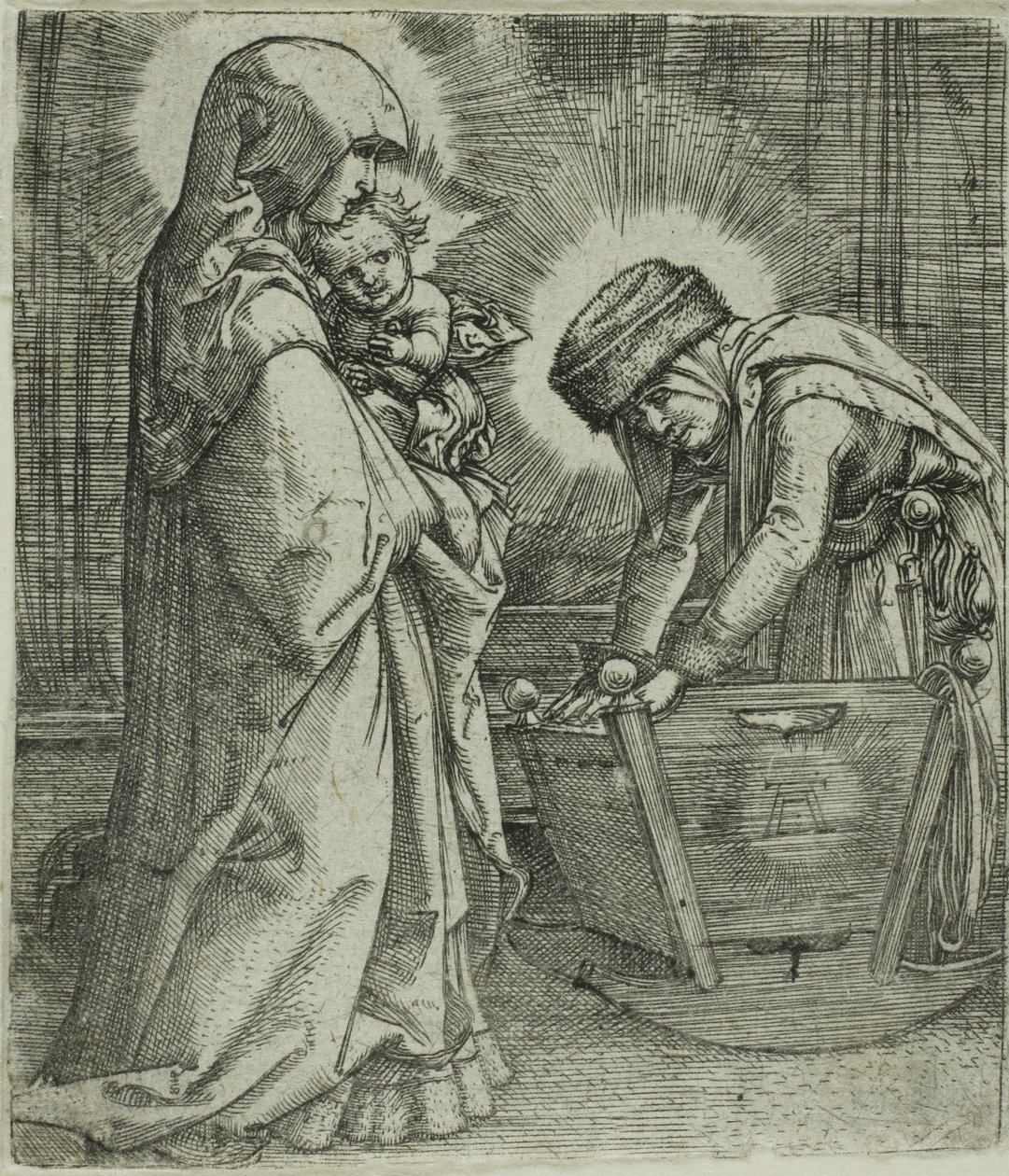 Dziewica z Dzieciątkiem ze św. Anną w kołysce autorstwa Albrecht Altdorfer