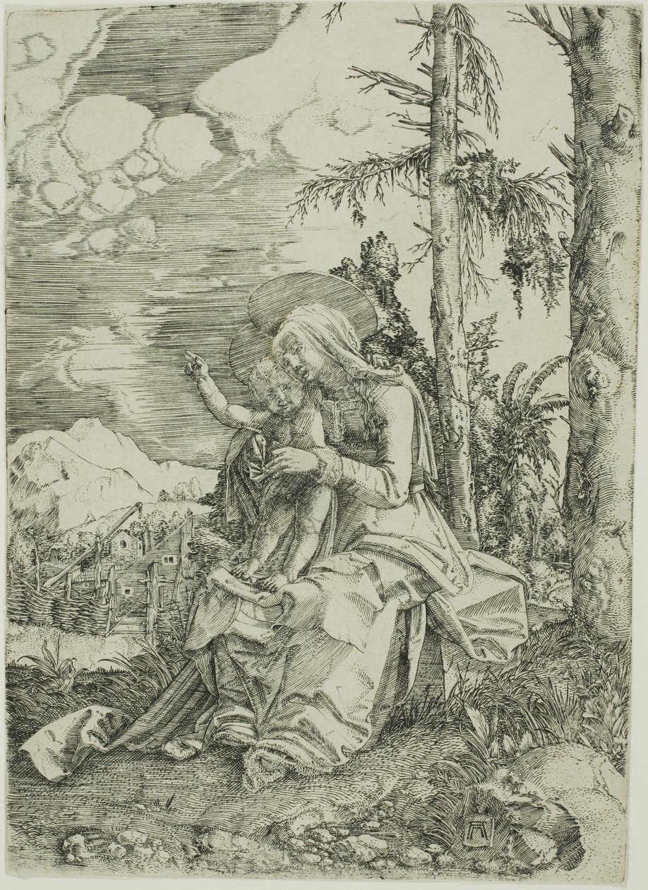 Dziewica z Dzieciątkiem Błogosławiącym w krajobrazie autorstwa Albrecht Altdorfer