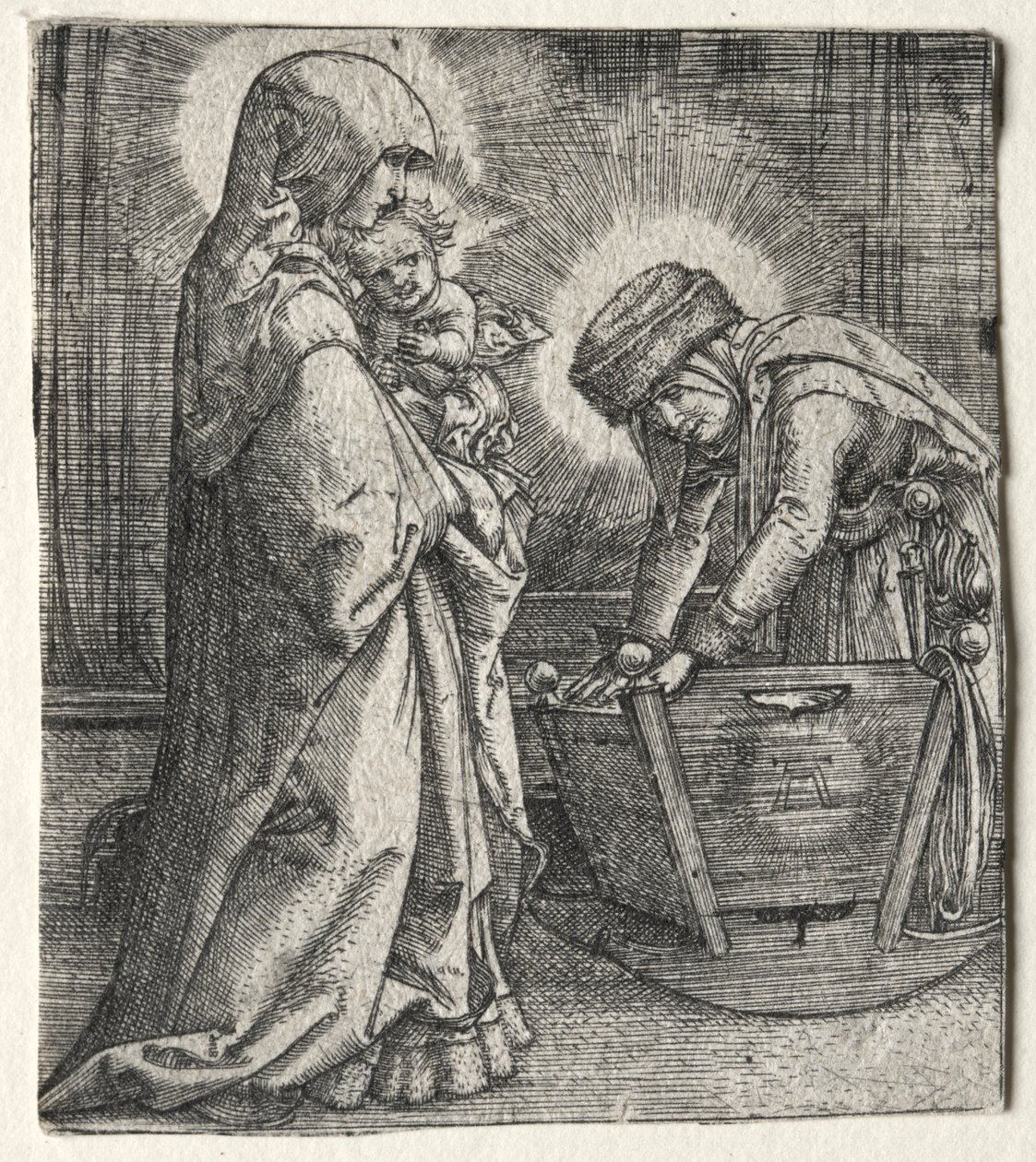 Dziewica z Dzieciątkiem i św. Anną przy kołysce autorstwa Albrecht Altdorfer