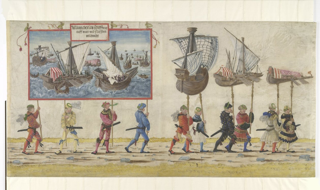 Procesja triumfalna cesarza Maksymiliana I, 1512-1515. autorstwa Albrecht Altdorfer
