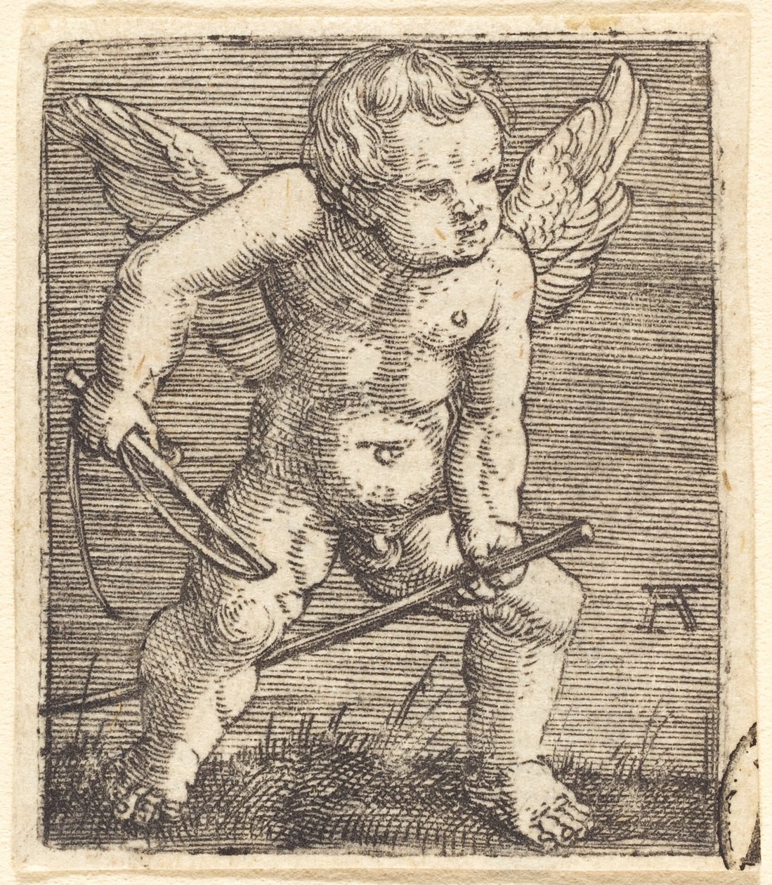 Skrzydlaty Genii z Hobby Koniem i Batem autorstwa Albrecht Altdorfer