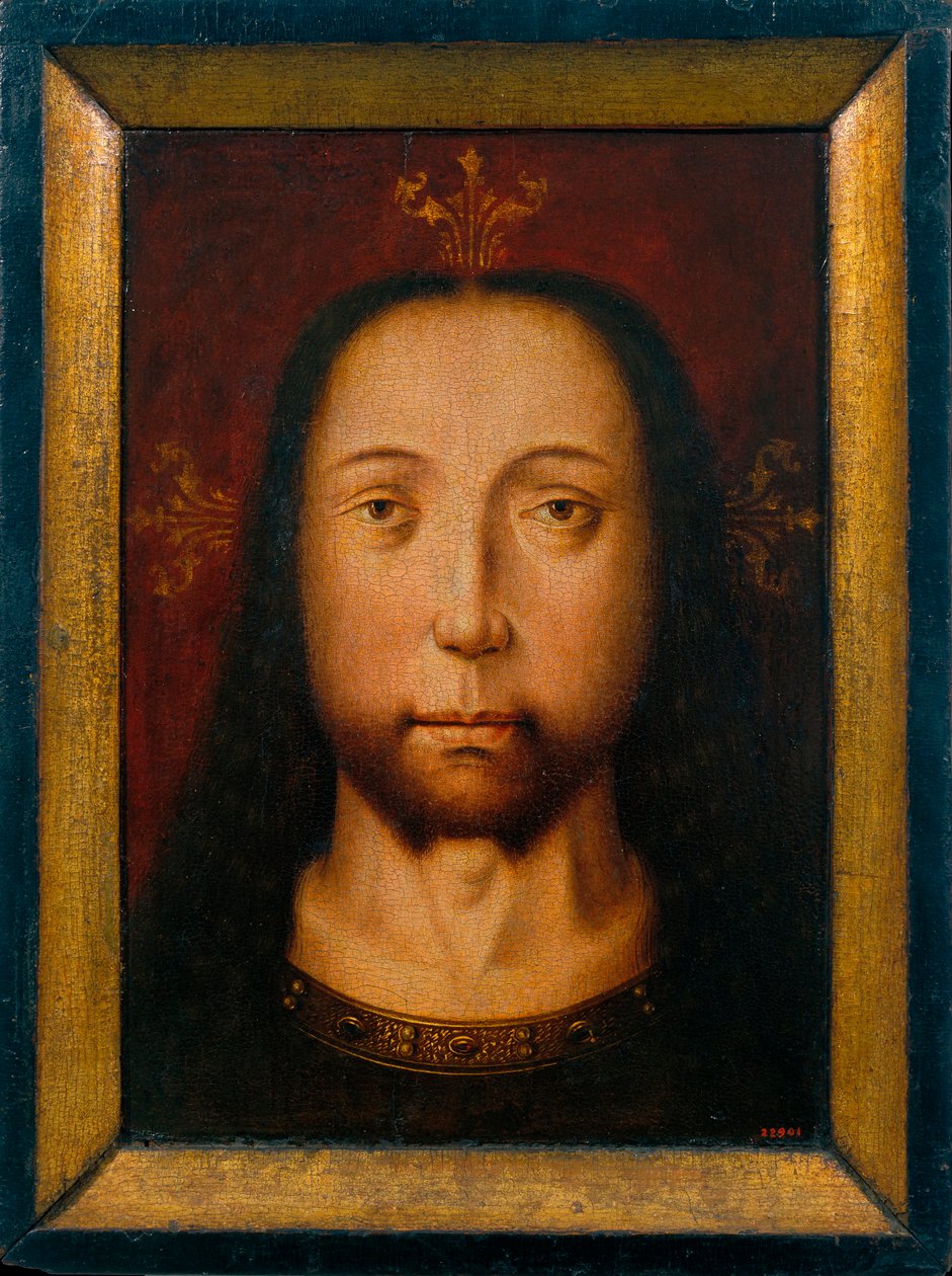 La sainte face - Święte Oblicze - Malarstwo przez krąg Bouts, Aelbrecht (Albrecht, c1455-1549), Olej na drewnie c1500 (37,4x28,2cm) - Museu Nacional d