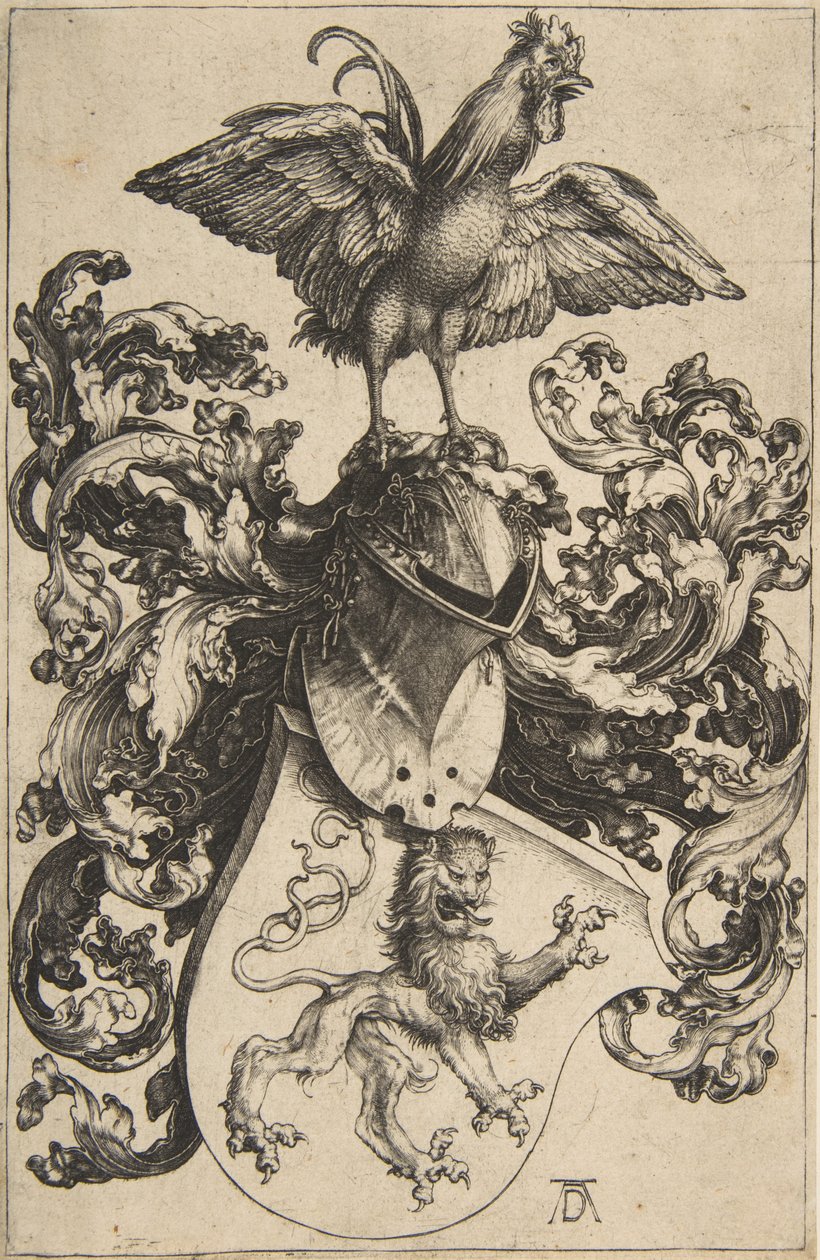 37 Herb z lwem i kogutem autorstwa Albrecht Dürer