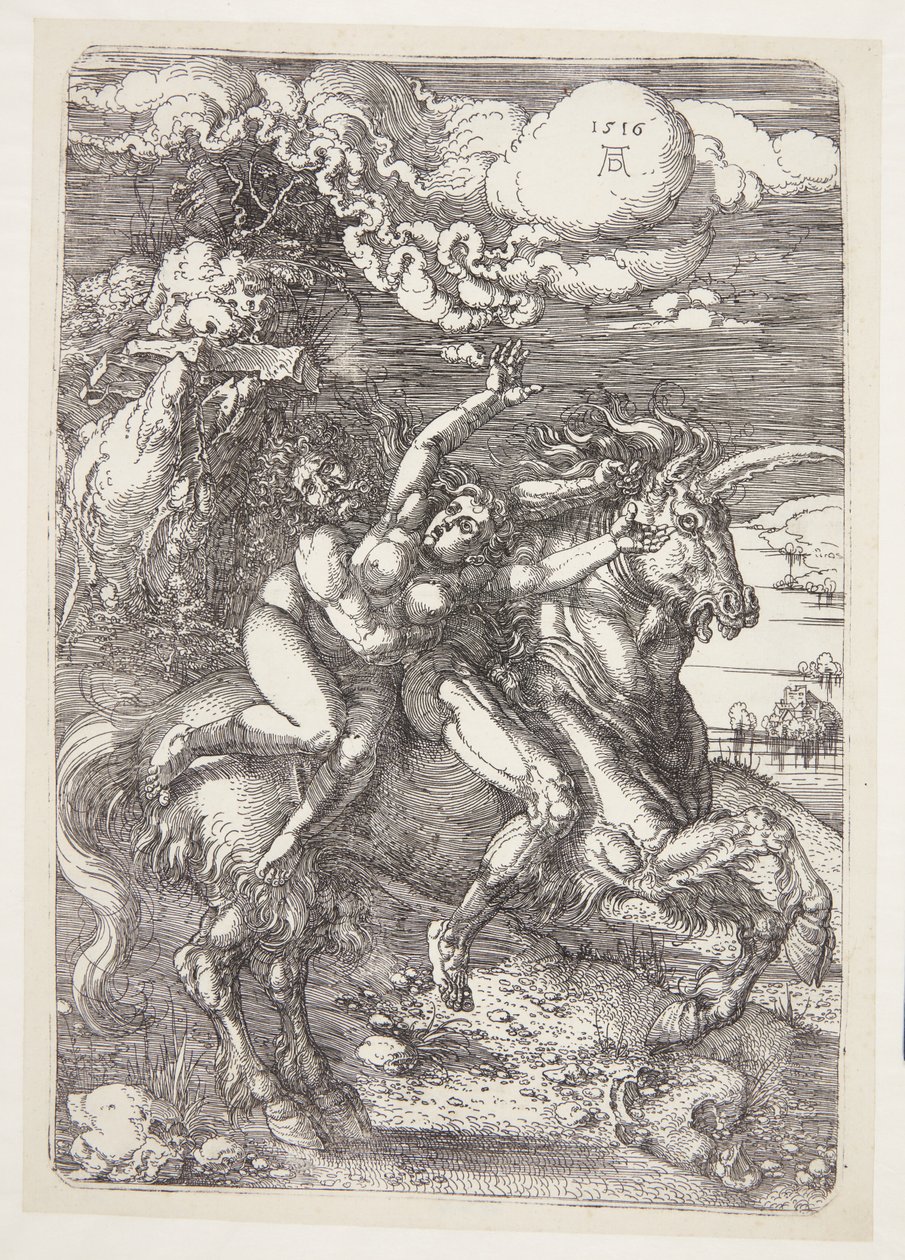 Porwanie na jednorożcu autorstwa Albrecht Dürer