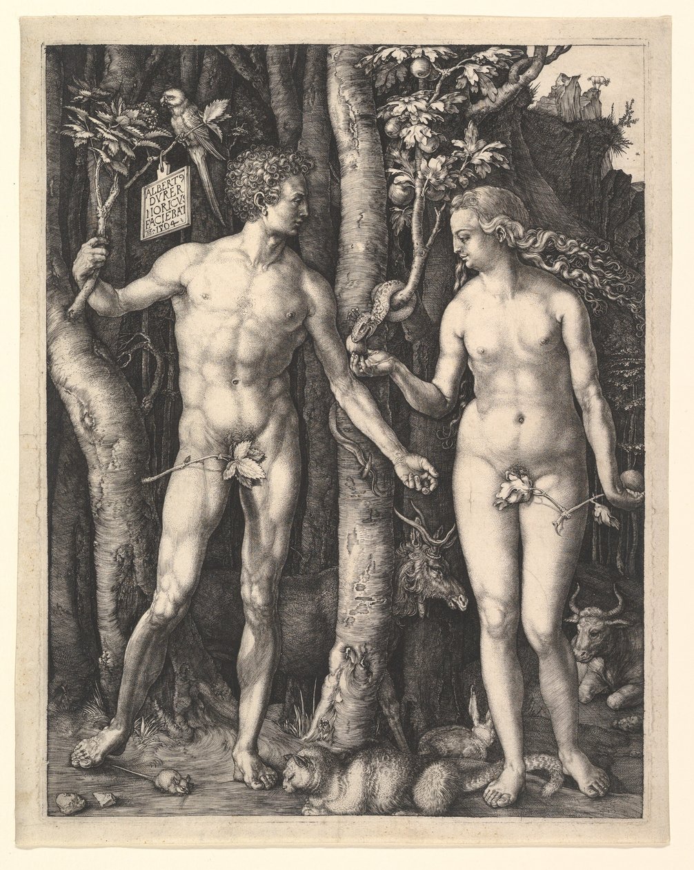 Adam i Ewa autorstwa Albrecht Dürer
