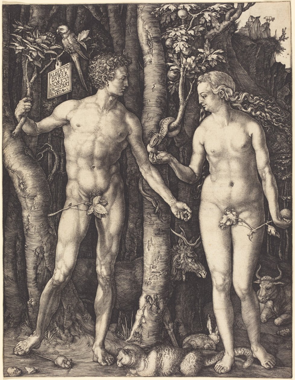 Adam i Ewa autorstwa Albrecht Dürer