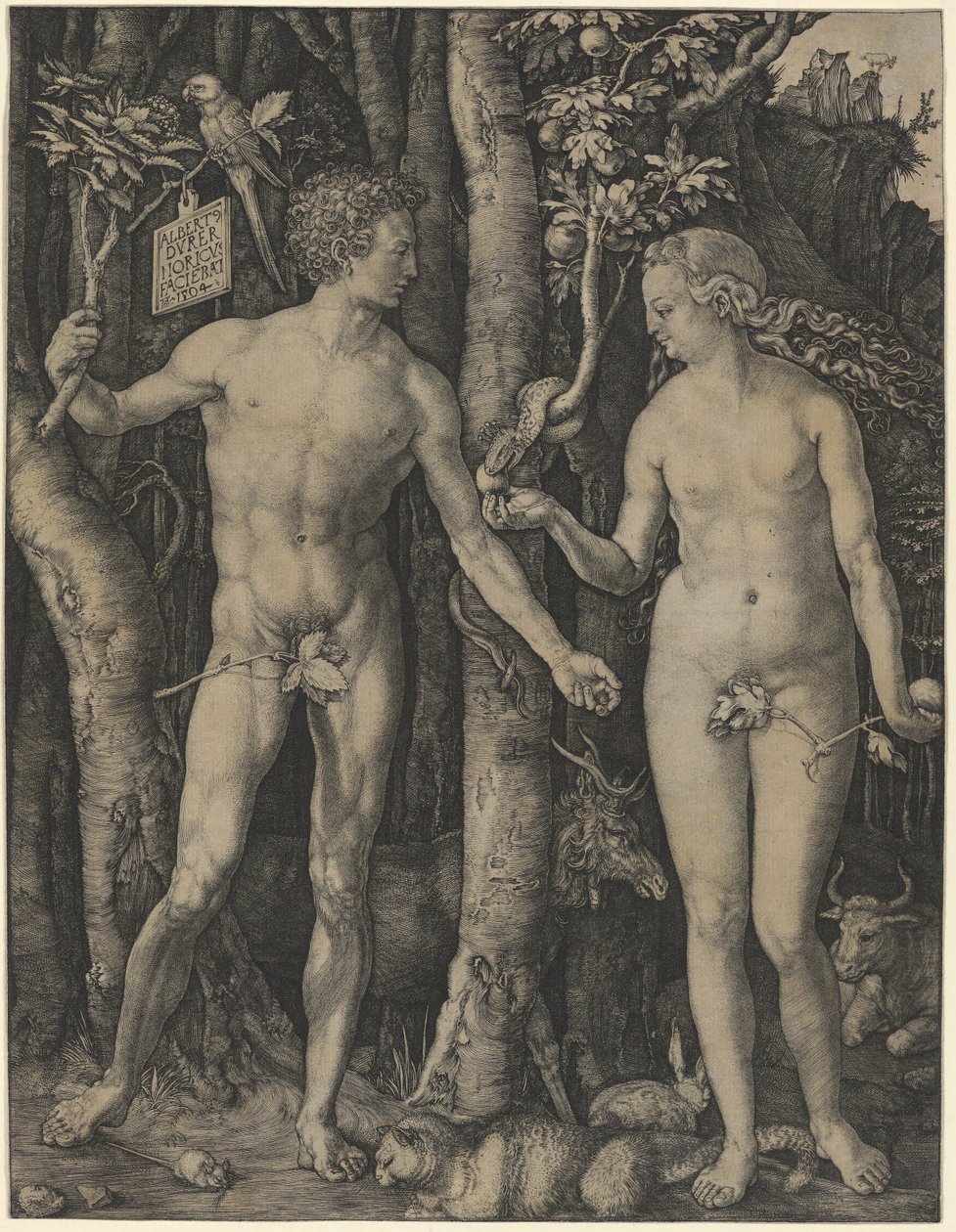 Adam i Ewa autorstwa Albrecht Dürer