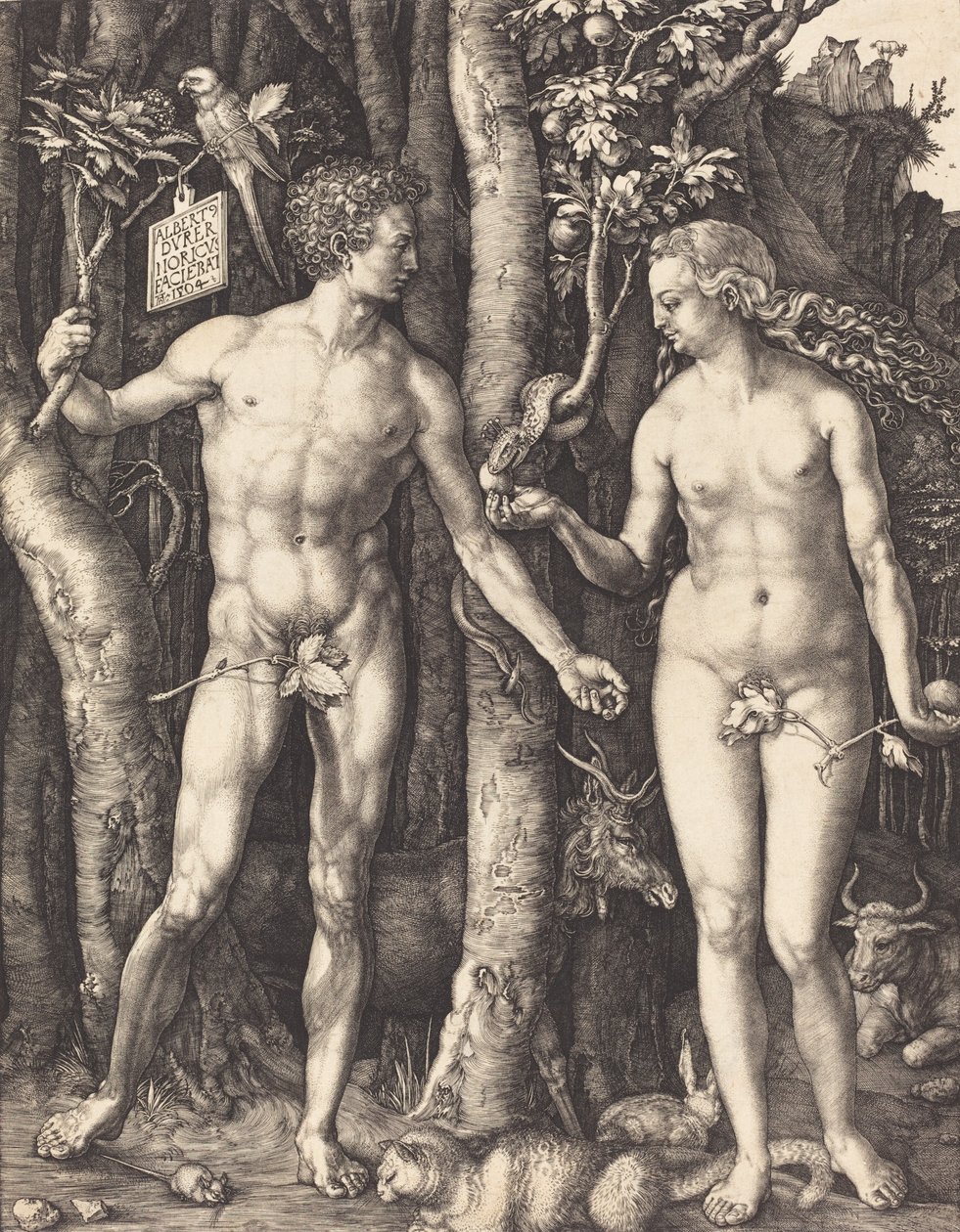 Adam i Ewa, 1504. autorstwa Albrecht Dürer