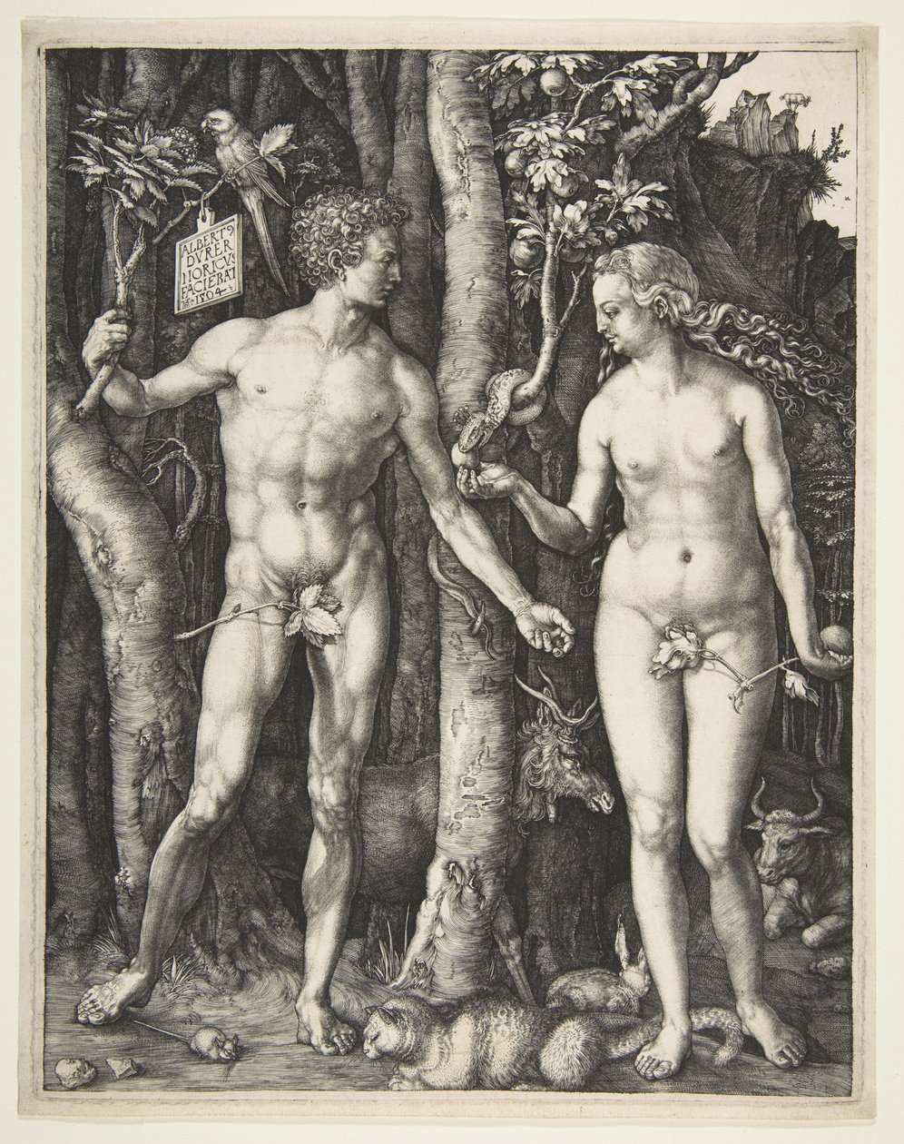 Adam i Ewa, 1504 autorstwa Albrecht Dürer