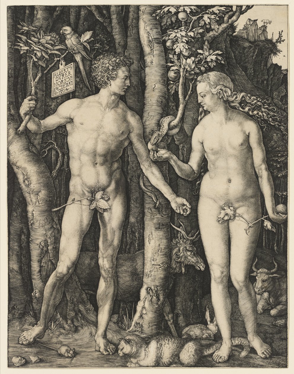 Adam i Ewa, 1504 autorstwa Albrecht Dürer
