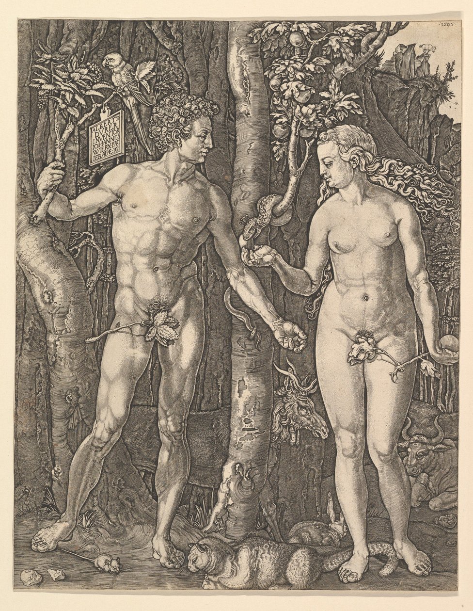 Adam i Ewa, 1566. autorstwa Albrecht Dürer