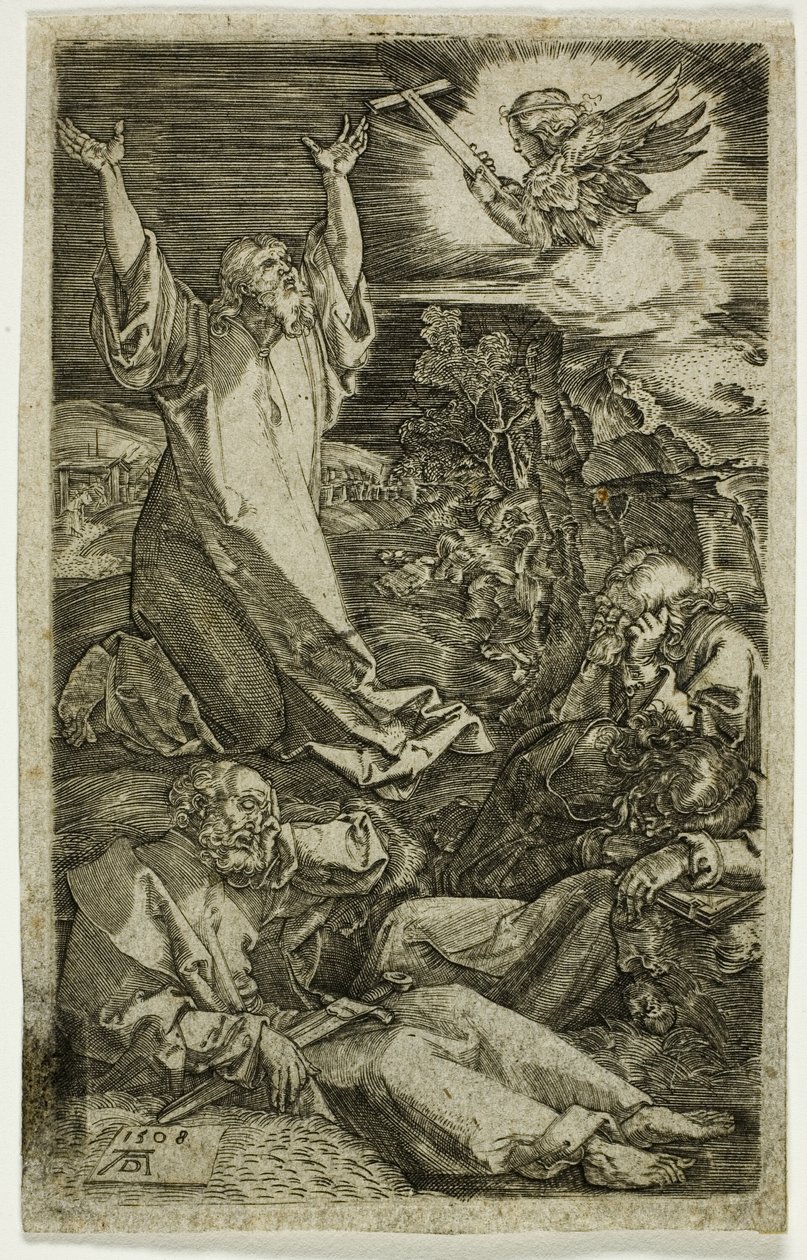 Agonia w ogrodzie, z wyrytej pasji autorstwa Albrecht Dürer
