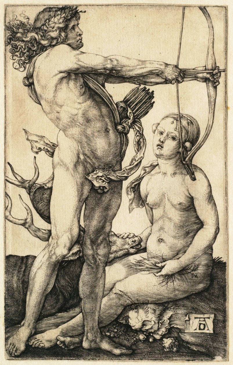 Apollo i Diana autorstwa Albrecht Dürer