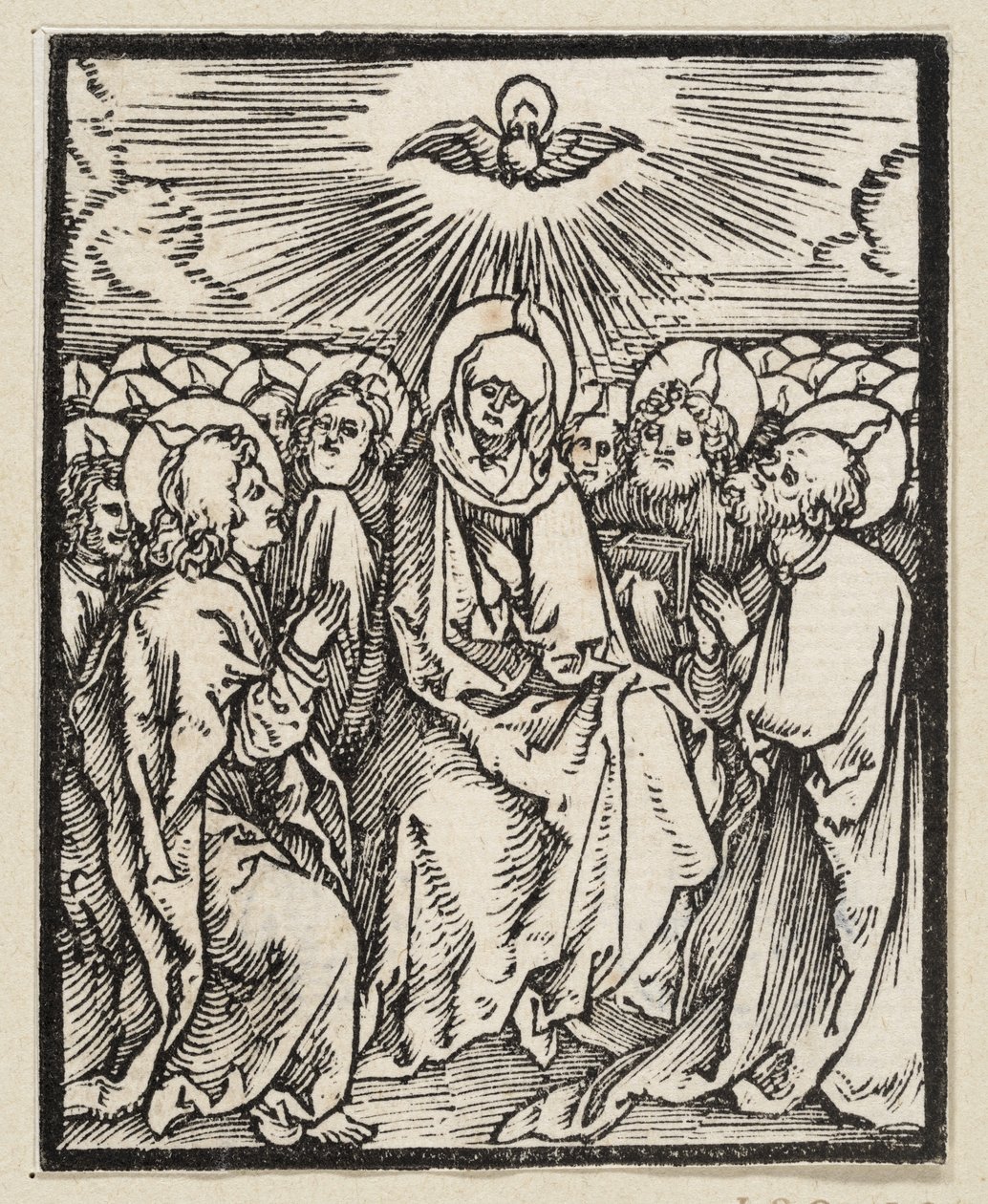 Zesłanie Ducha Świętego (z: Postilla, 43 drzeworyty) autorstwa Albrecht Dürer