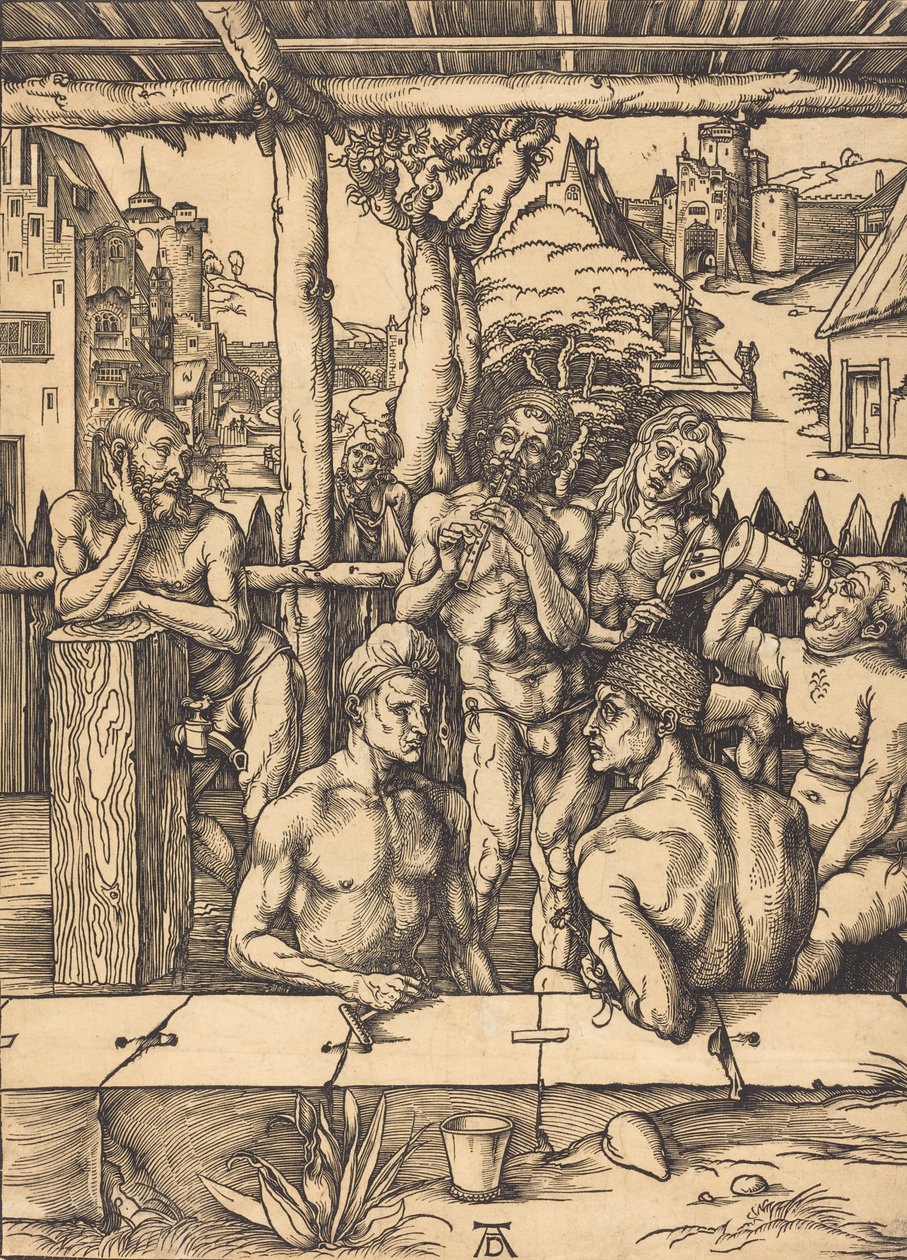 Dom Łaźni, ok. godz. 14961497. autorstwa Albrecht Dürer