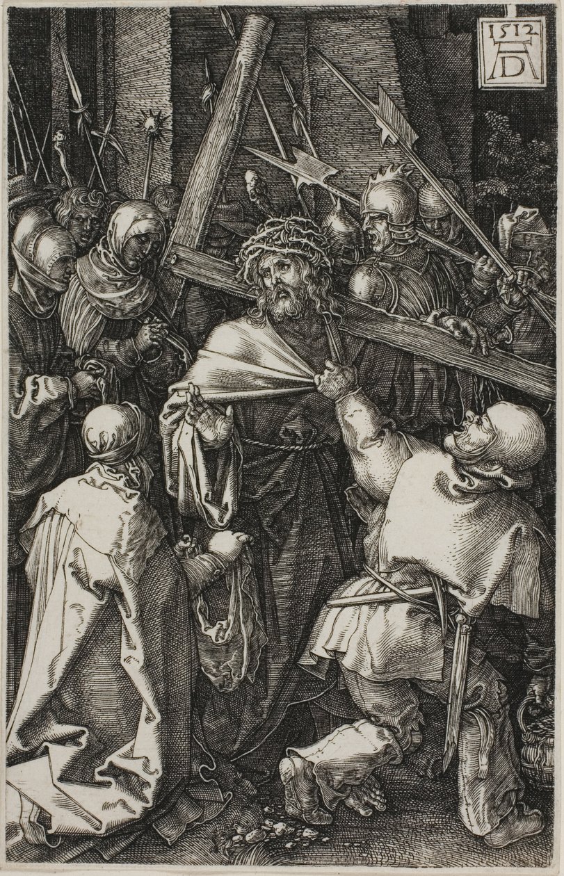 Niesienie krzyża, z wyrytej pasji autorstwa Albrecht Dürer