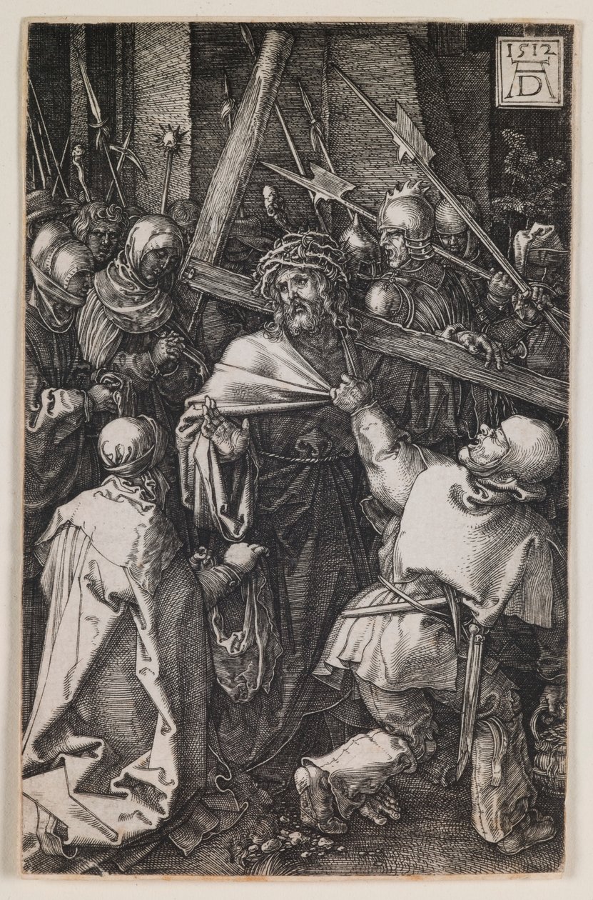 Niesienie Krzyża z cyklu „Pasja wyryta” autorstwa Albrecht Dürer