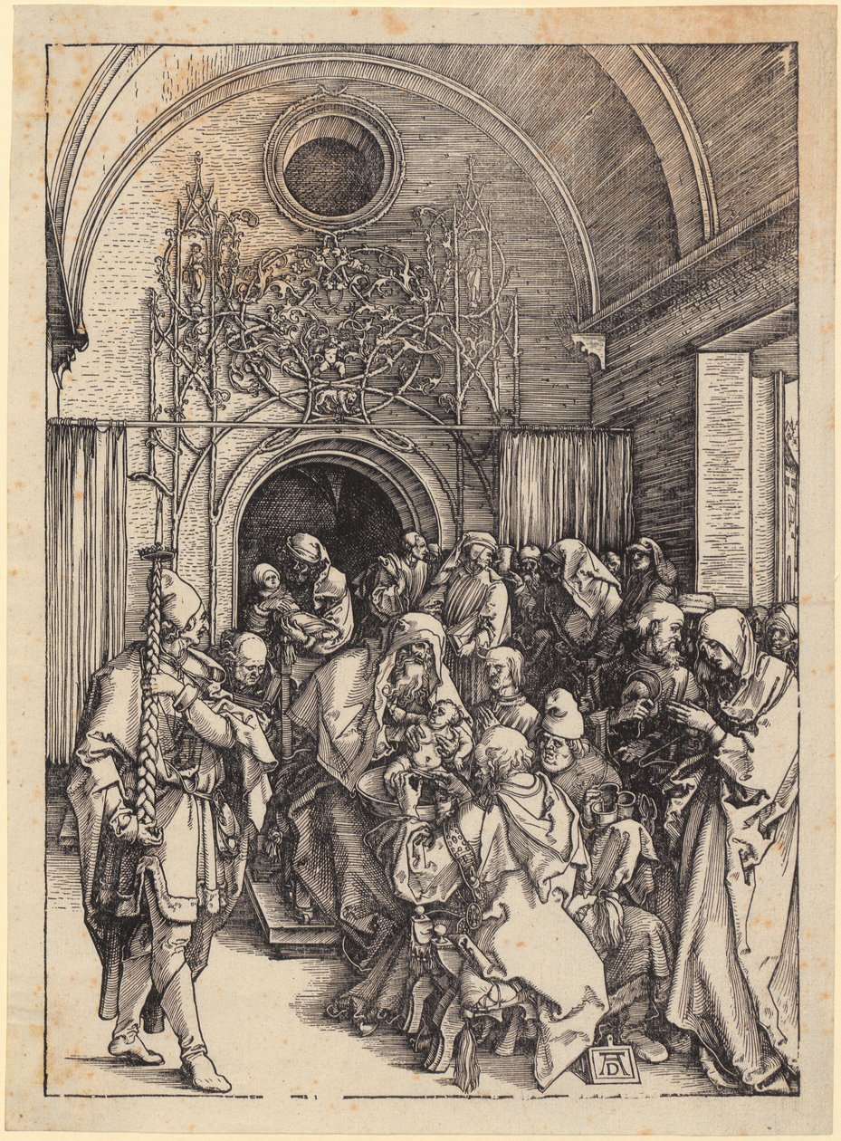 Obrzezanie Chrystusa, arkusz 11 z cyklu „Życie Maryi” autorstwa Albrecht Dürer