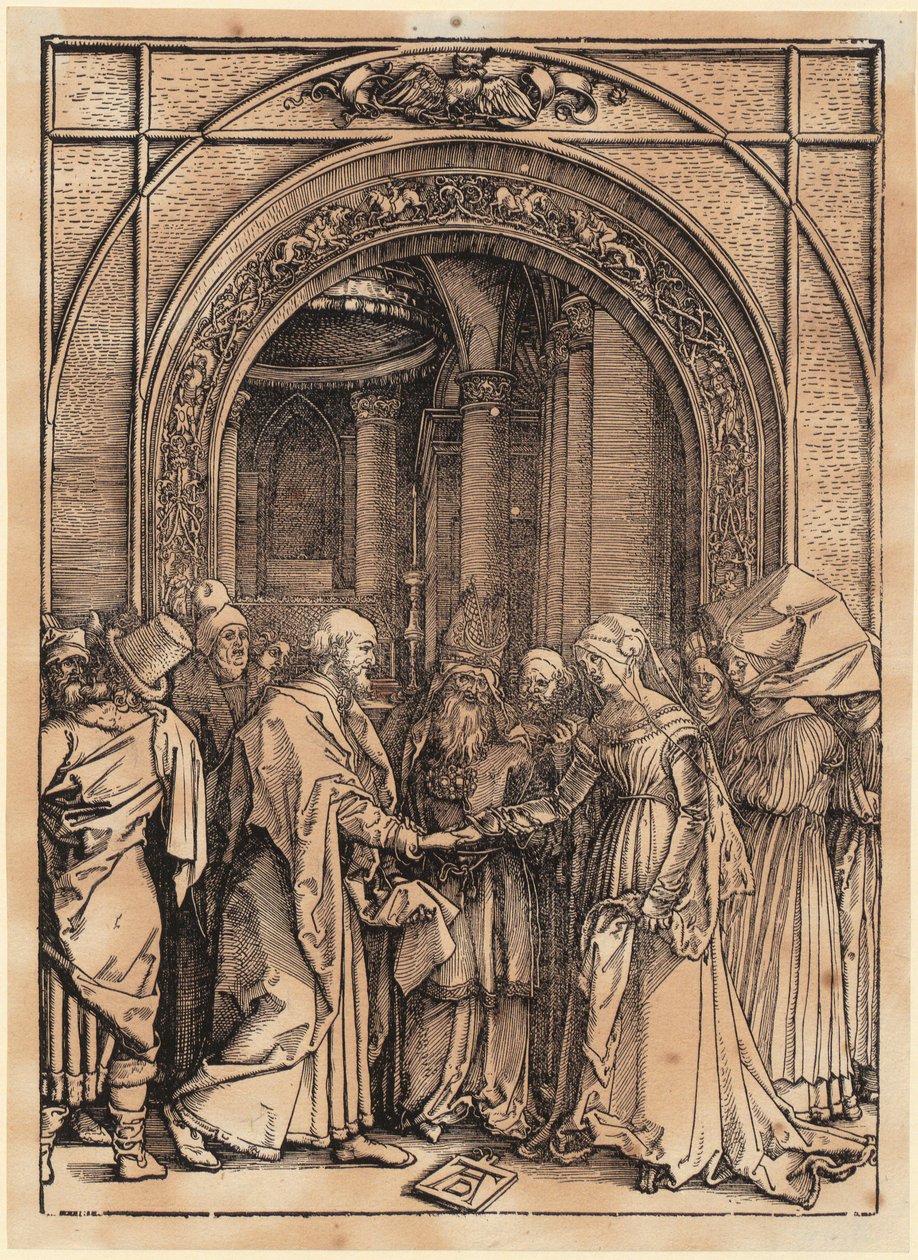 Obrzezanie Chrystusa, karta 11 z cyklu „Życie Marii” autorstwa Albrecht Dürer