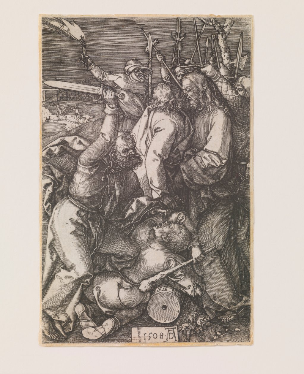 Zdrada Chrystusa, z cyklu „Pasja wyryta” autorstwa Albrecht Dürer