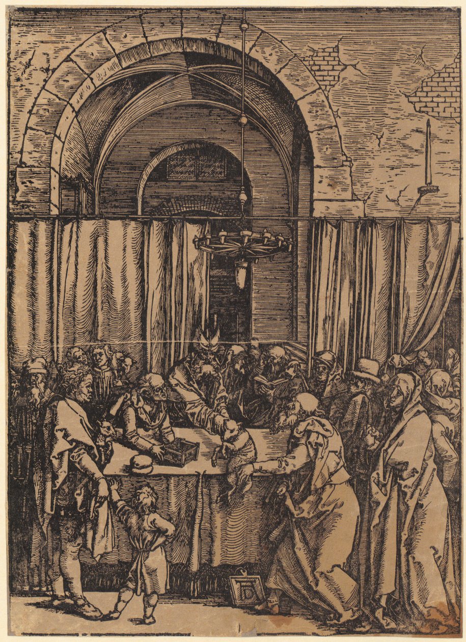 Opłakiwanie Chrystusa, arkusz 9 z cyklu „Wielka Pasja” autorstwa Albrecht Dürer