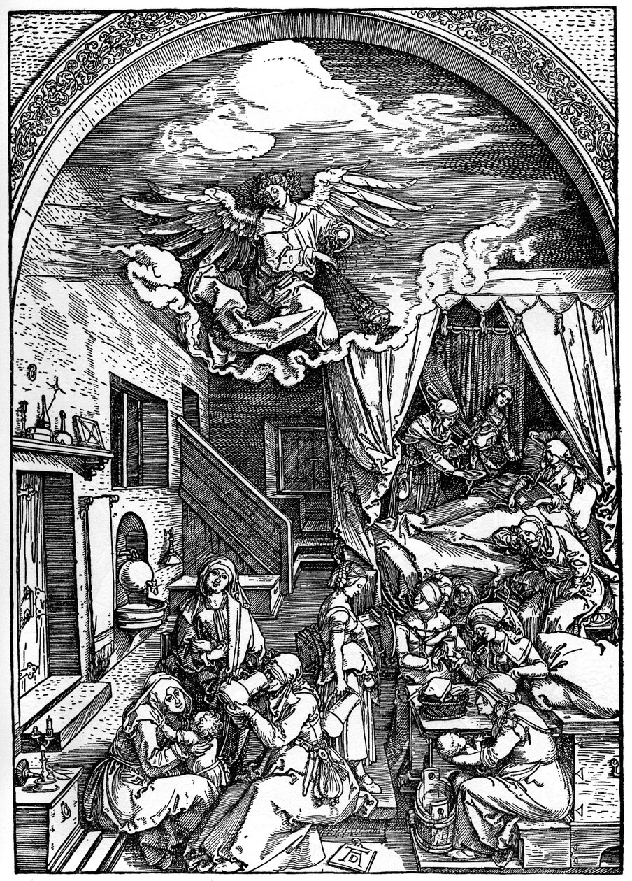 Narodziny Dziewicy, 1502-1505, 1936 autorstwa Albrecht Dürer