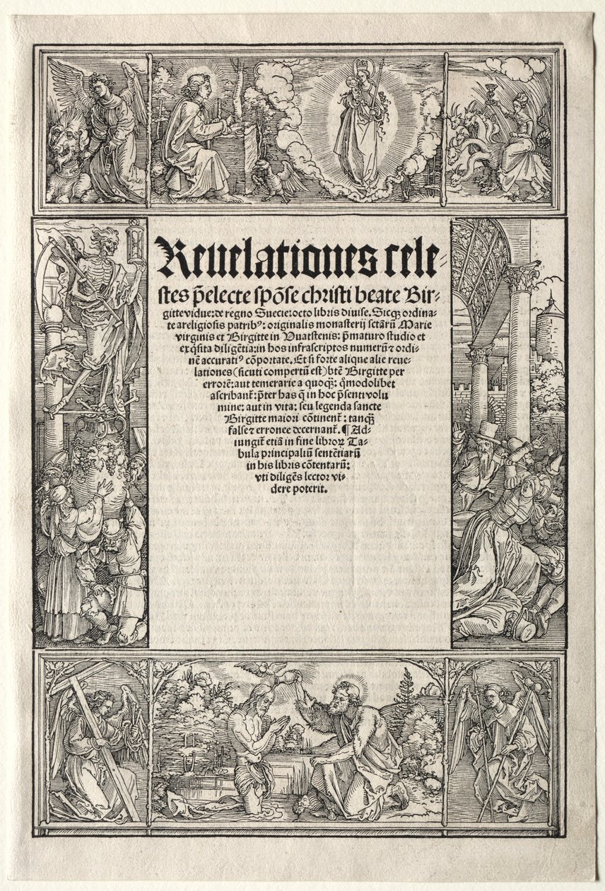 Ramka - z Chrztem Chrystusa. autorstwa Albrecht Dürer