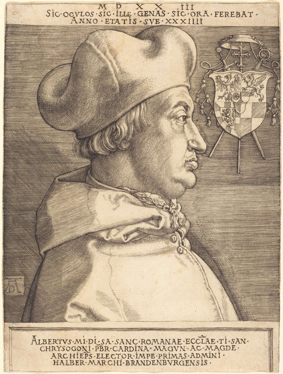 Kardynał Albrecht z Brandenburgii („Wielki Kardynał”) autorstwa Albrecht Dürer