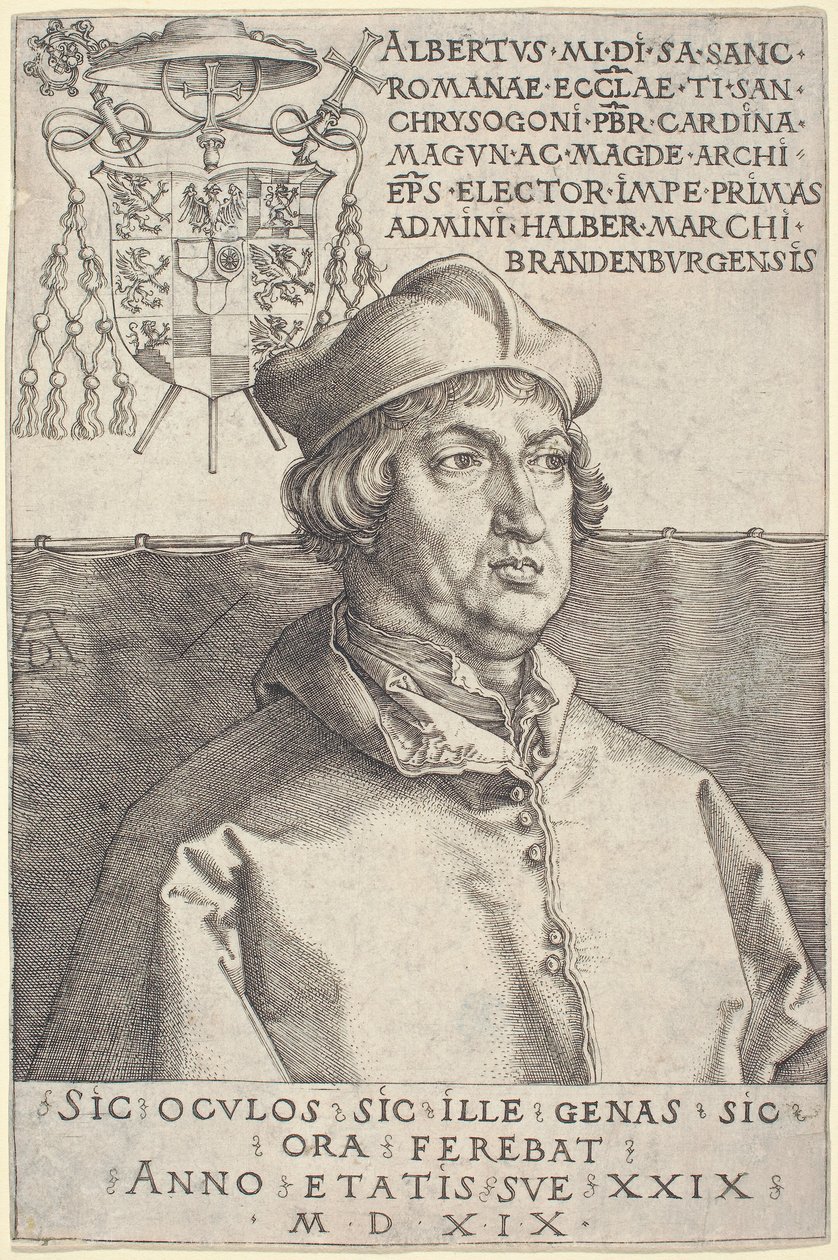 Kardynał Albrecht Brandenburgii („Mały Kardynał”) autorstwa Albrecht Dürer
