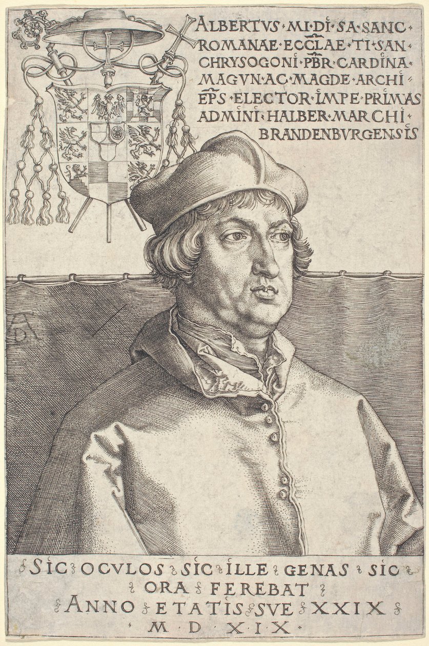 Kardynał Albrecht Hohenzollern („Mały kardynał”) autorstwa Albrecht Dürer
