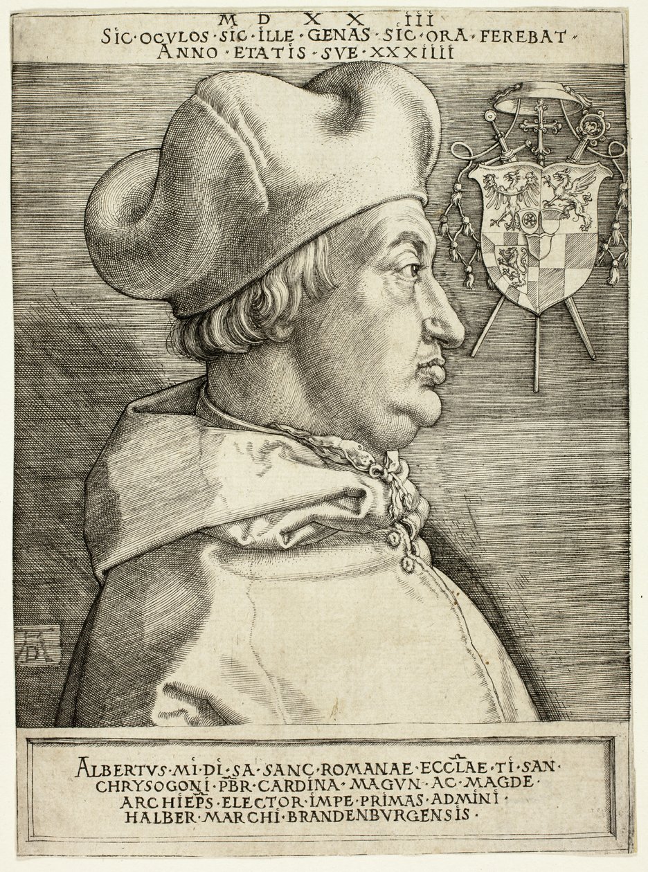 Kardynał Albrecht Brandenburgii (Wielki Kardynał) autorstwa Albrecht Dürer