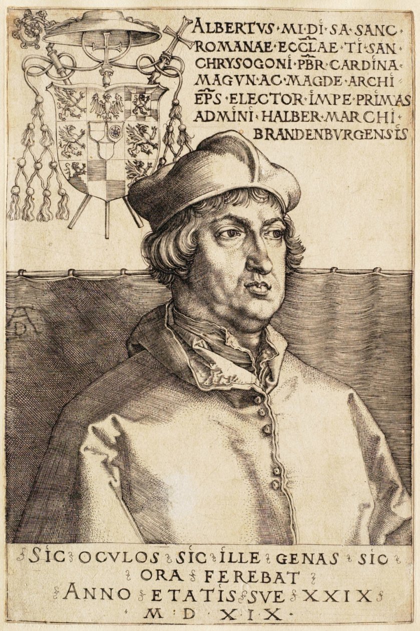Kardynał Albrecht Brandenburski (Mały kardynał) autorstwa Albrecht Dürer