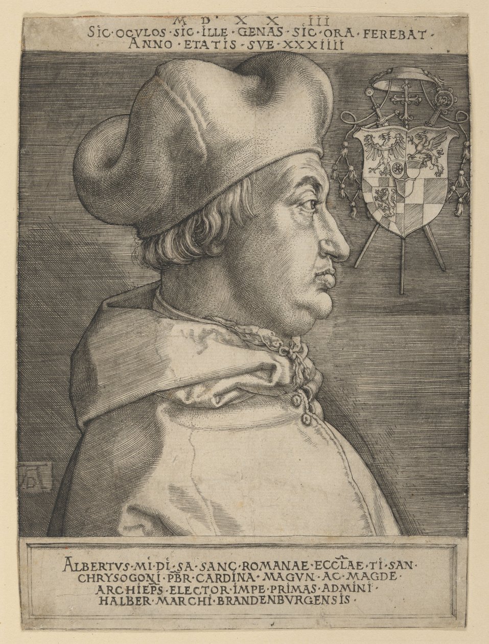 Kardynał Albrecht Brandenburski (duża płyta) autorstwa Albrecht Dürer