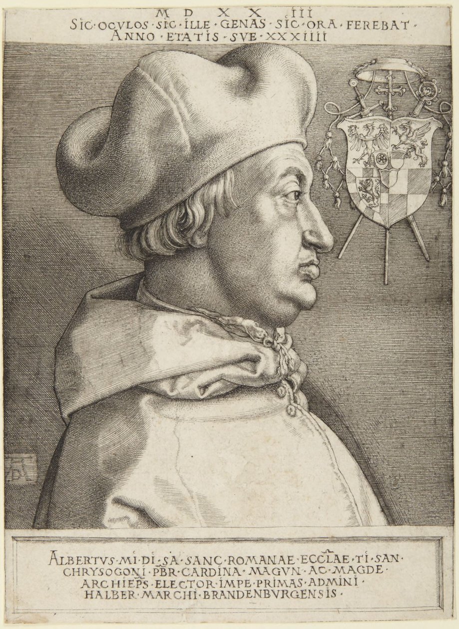 Kardynał Albrecht z Brandenburgii autorstwa Albrecht Dürer