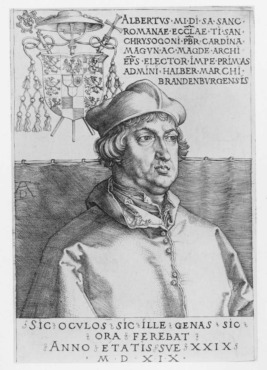 Kardynał Albrecht z Brandenburgii autorstwa Albrecht Dürer