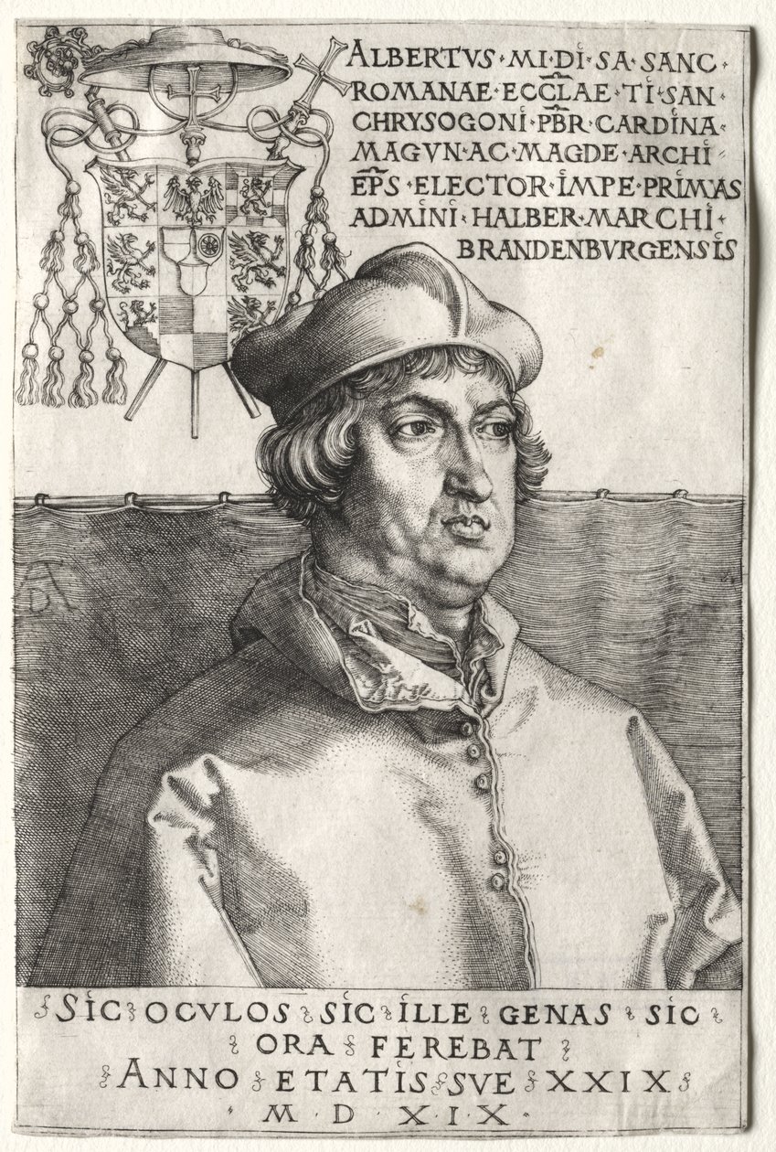Kardynał Albrecht z Brandenburgii – Mała tabliczka autorstwa Albrecht Dürer