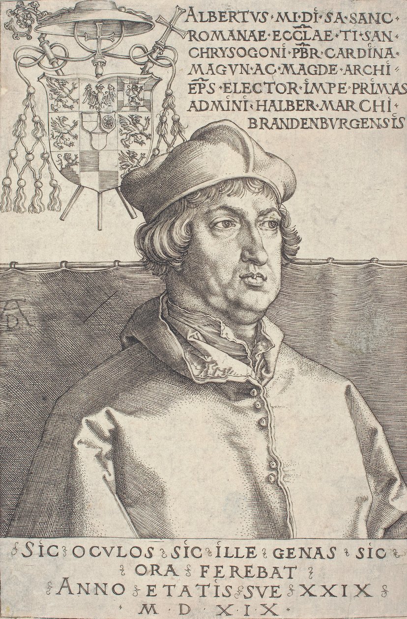 Kardynał Albrecht brandenburski Mały kardynał, 1519. autorstwa Albrecht Dürer