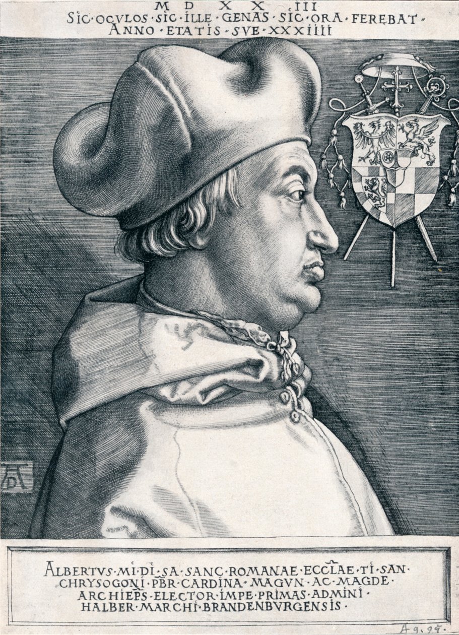 Kardynał Albrecht Brandenburgii Wielki Kardynał, 1523 1906 autorstwa Albrecht Dürer