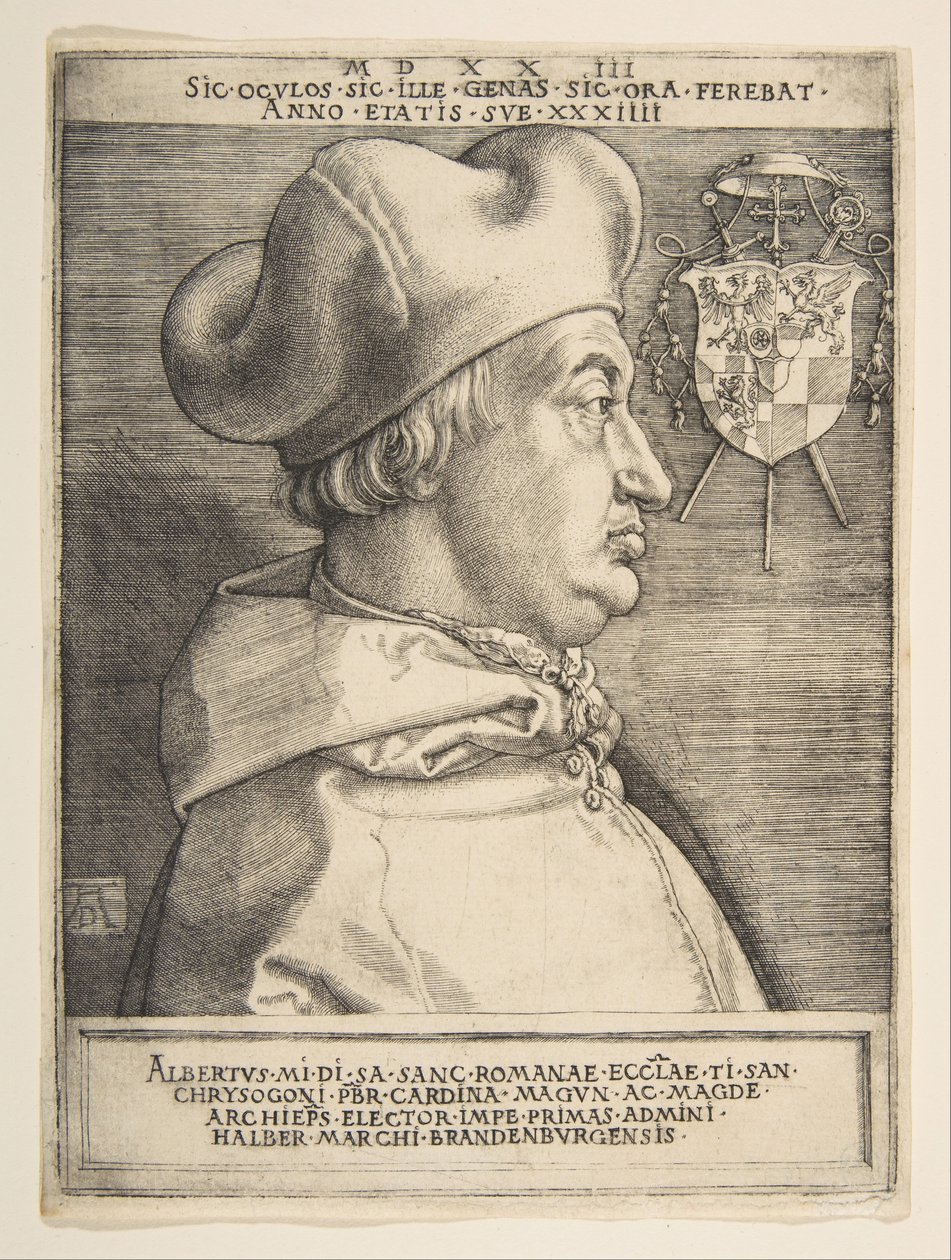 Kardynał Albrecht Brandenburgii. autorstwa Albrecht Dürer
