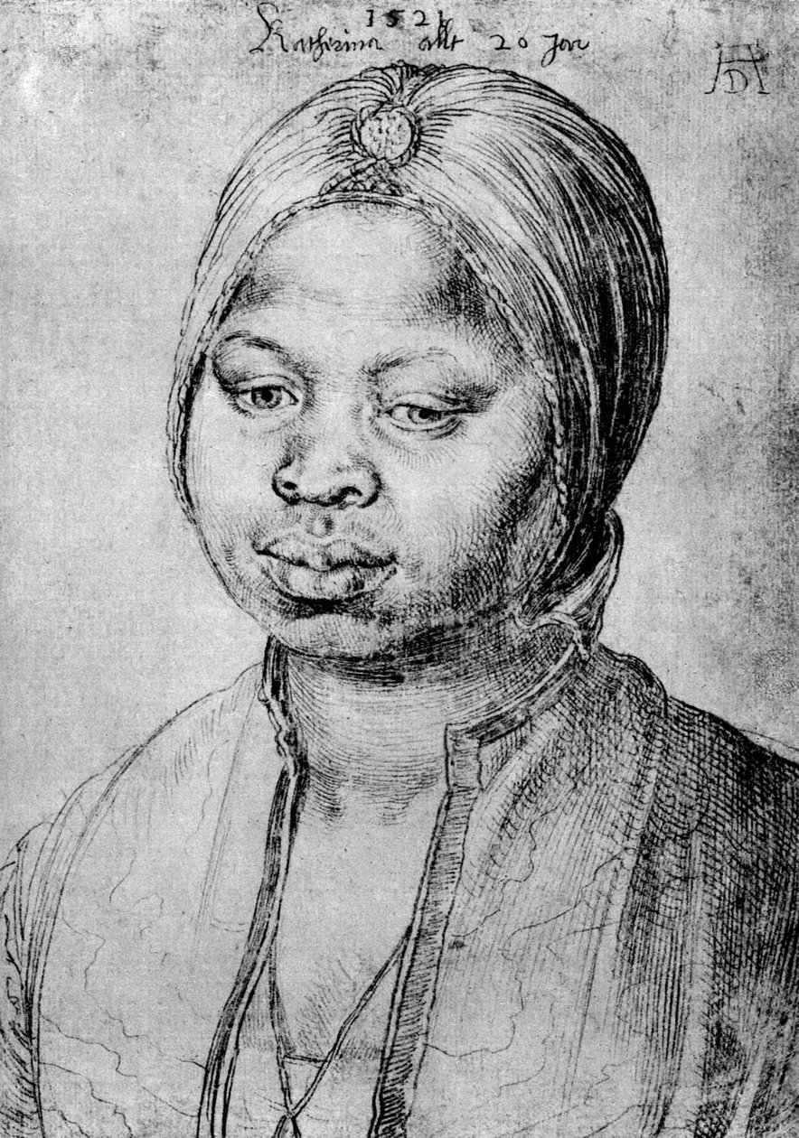 Katarzyna, mulatta portugalskiego Bradao, 1521, 1936 autorstwa Albrecht Dürer