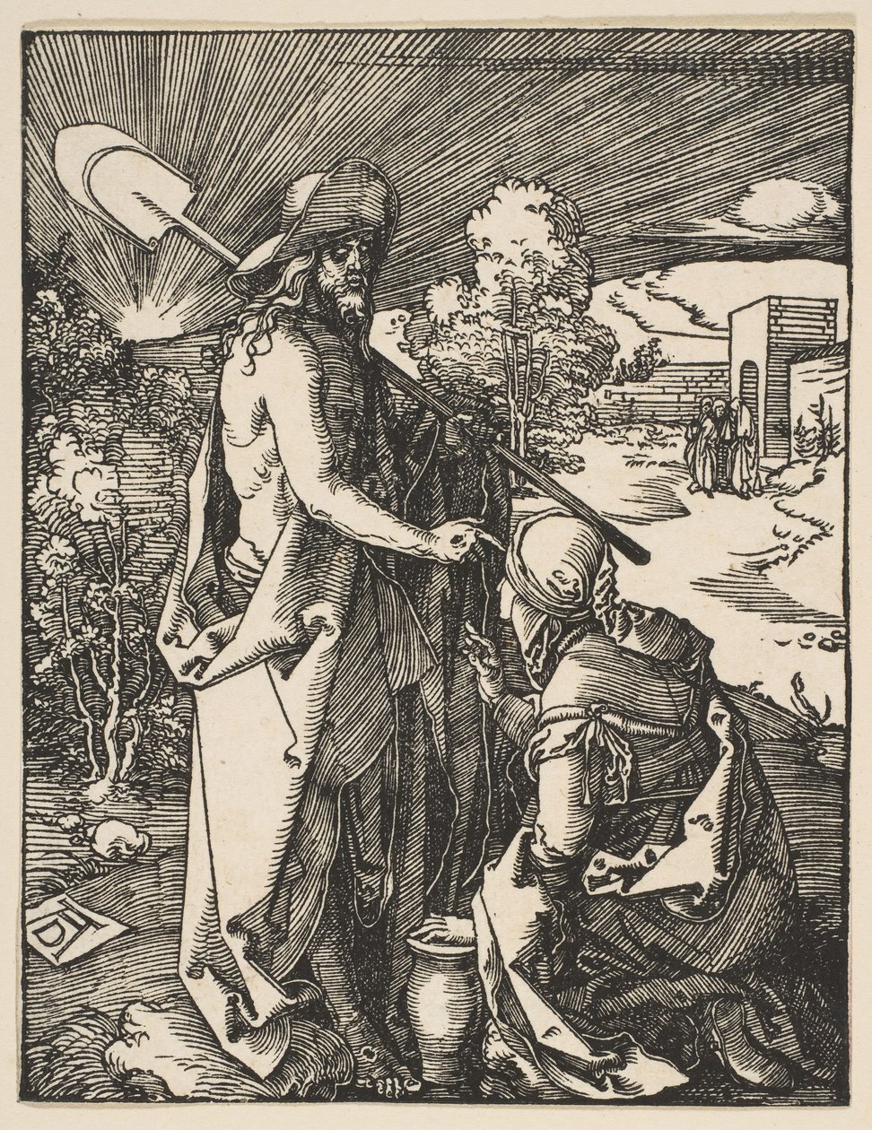 Chrystus ukazujący się Marii Magdalenie, z Małej męki, ca. 1510. autorstwa Albrecht Dürer