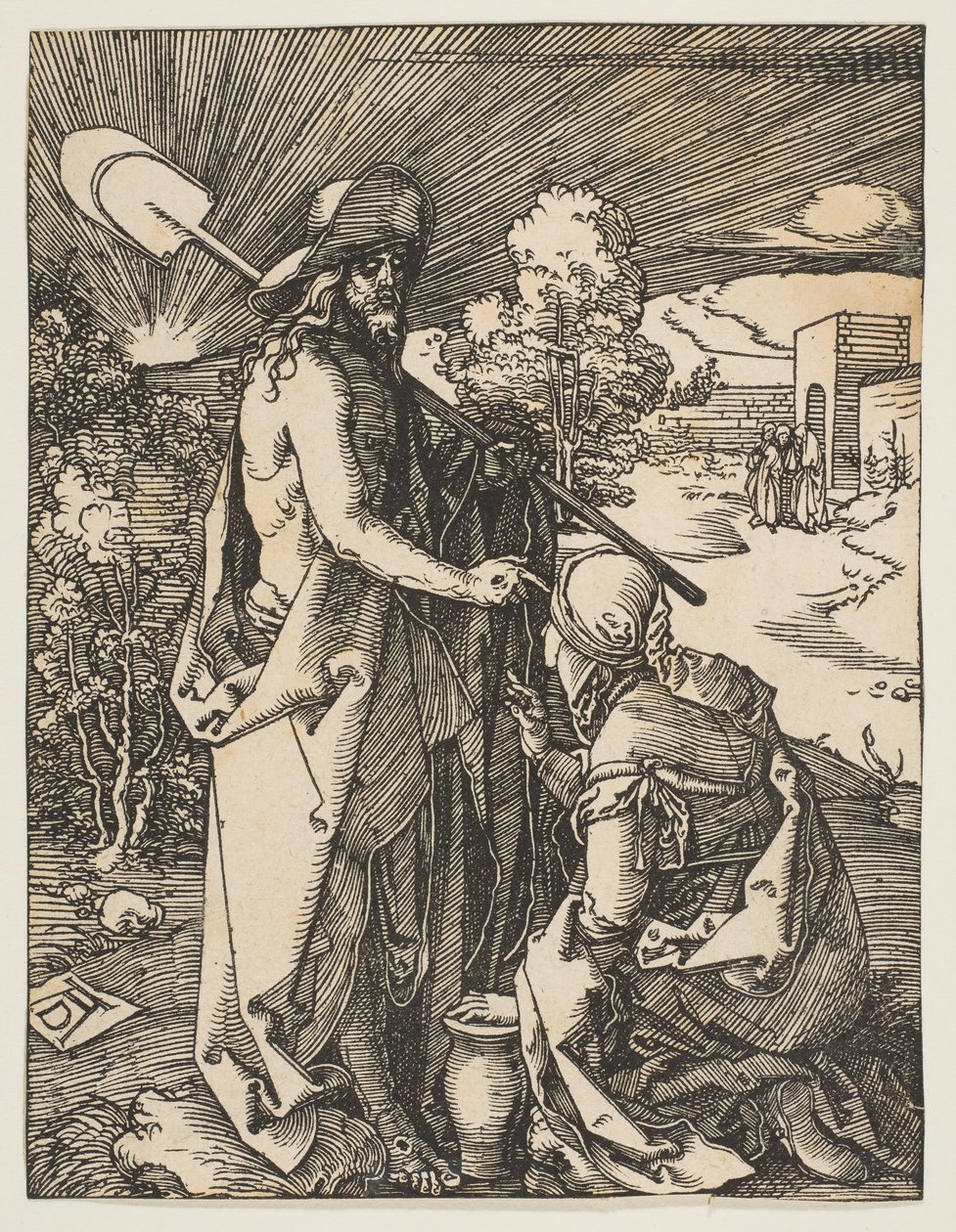 Chrystus ukazujący się Marii Magdalenie, z Małej męki, ca. 1510. autorstwa Albrecht Dürer