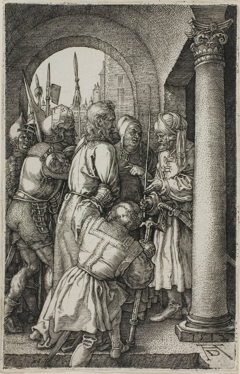 Chrystus przed Piłatem, z wyrytej męki autorstwa Albrecht Dürer